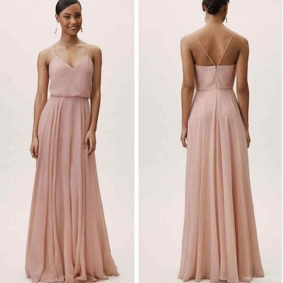 Jenny Yoo BHLDN Inesse Luxe Chiffon Maxi Dress - Picture 1 of 9